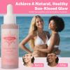 Earth Self Tanner -Get a Sun-Kissed Glow Instantly! Natural & Organic Ingredients, Tanning Dark Seryum - Watermelon Flavor, Ultra-Hydrating & Streak-Free, Natural-Looking Tan, for Face & Body 60ML view 2