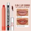 Vevivia Lip Stain Set - Peel Off Lip Stain and Lip Balm, Long Lasting Lip Liner Stain with Natural Finish, Moisturizing Lip Balm for Dry Lips, Hydrating Gloss, Waterproof, Smudge-proof, Rose view 2