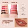 Vevivia Lip Stain Set - Peel Off Lip Stain and Lip Balm, Long Lasting Lip Liner Stain with Natural Finish, Moisturizing Lip Balm for Dry Lips, Hydrating Gloss, Waterproof, Smudge-proof, Rose view 3