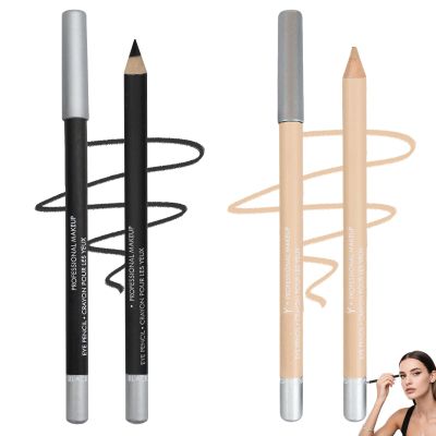2pcs Waterproof Eyeliner Pencil, 2025 New Long Lasting Eyeliner, Multi-color Eye Pencil for Makeup, Soft Colored Eyeliners for Party, Easy to Apply Eyeliners for Women (Flesh Color+Black)