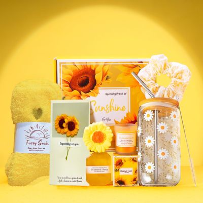 Gift Baskets for Women, 8 pcs Unique Birthday Gifts for Woman Best Friend Mom Sister Grandama Wife,Unique Get Well Sets for Birthday, Mother's Day, Christmas, Valentine's Day with Thanks Cards