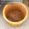 Failjierue Wooden Foot Soaking Tub with Cover  Solid Wood Pedicure Spa Barrel, Deep Soak Bath Basin for Feet & Calf Massage for Home Spa & Salon Use, 20x33cm view 3