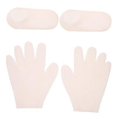 PartyKindom Silicone Socks for Dry Cracked Feet Women Moisturizing Foot Socks Fluffy Texture Skin Care Gloves