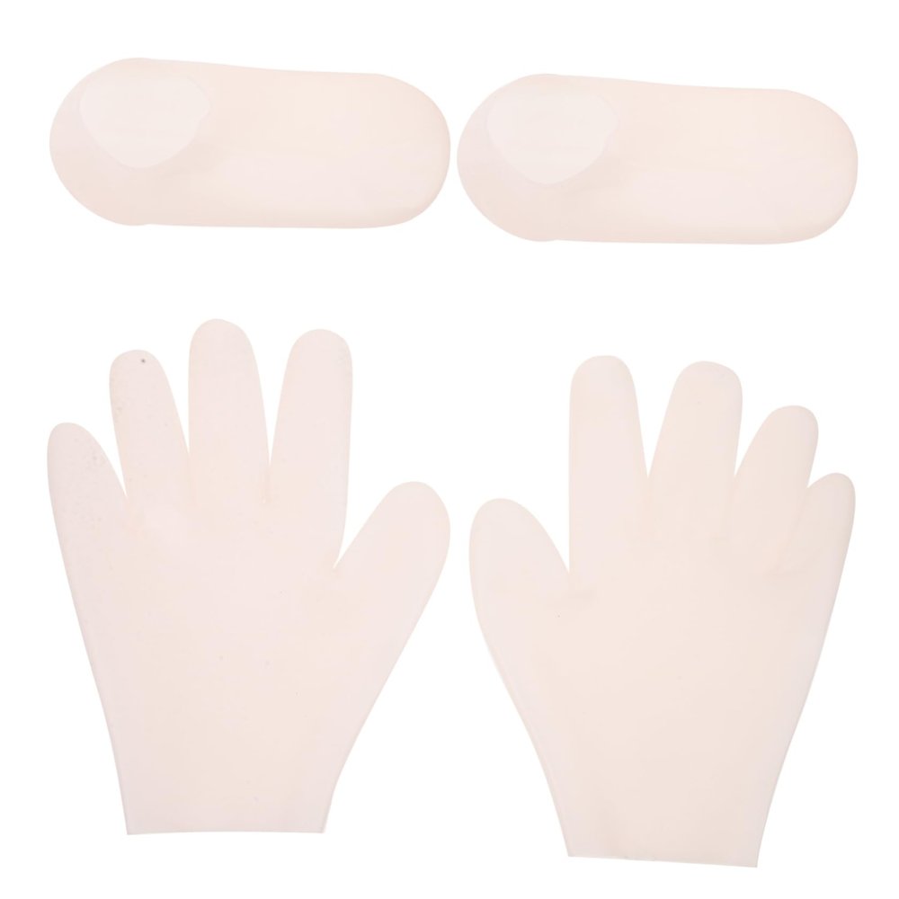 PartyKindom Silicone Socks for Dry Cracked Feet Women Moisturizing Foot Socks Fluffy Texture Skin Care Gloves