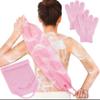 Exfoliating Nylon Back Scrubber & Gloves Set  Dual-Sided Body Washcloth for Deep Cleansing, Skin Smoothing & Shower Spa  Long Exfoliator for Hard-to-Reach Areas  Quick-Dry & Durable view 1