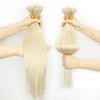 ZHONGCHENGWU Braiding Hair, Light Blonde Human Braiding Hair Bulk No Weft Extensions 100G Remy Straight Hair Bundles Hair Extensions(28 Inch) view 4