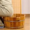 Failjierue Wooden Foot Bath Bucket Spa & Home Use | Deep Soak Foot Tub | Portable Pedicure Barrel for Relaxation, Sauna(16x40cm) view 4