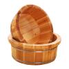 Failjierue Natural Wooden Foot Soaking Tub with Massage - Single Basin for Home/Office Spa, Ergonomic Footbath(16x39cm) view 1