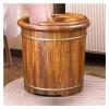 Failjierue Vintage Wooden Foot Bath Bucket with Massager & Handle  Handmade Solid Wood Soaking Tub for Home Spa  Ergonomic Foot Basin with Massage Nodes(30x33cm) view 1