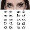 10 Sheets Halloween Face & Eye Temporary Tattoos - Spider Web & Bat Eyeliner Tattoo Stickers for Women Men Girls, Easy Makeup Kit for Masquerade Carnival Party Supplies view 1