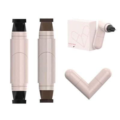 2025 New Foldable Eyeliner Stamp for Perfect Wings,Waterproof Winged Eyeliner Tool for Perfect Wings Smudge Proof Eyeliners Pen for Beginners (Black+Brown)