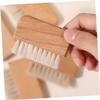 OUNONA 3pcs Pig Bristle Nail Scrubber Brush Set for Cleaning Under Fingernails for Manicure Pedicure view 3