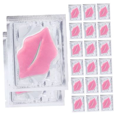 HAPINARY 20pcs Collagen Lip Masks Pink Lip Masks for Women Care Products Portable Films Random Style
