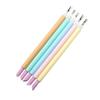 Beaupretty 2pcs Cuticle Pusher and Dead Skin Fork Dual End Manicure Tools for Nail Art Remover for Pedicure Professional Use Random Random Color view 1