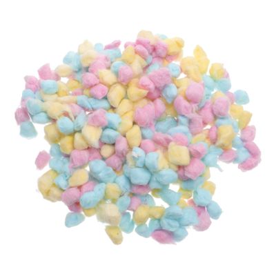 MUCKLILY 1Pack Colored Cotton Balls Soft Absorbent Face Cleaning Supplies for Newborns Makeup Removal Assorted Cotton Balls