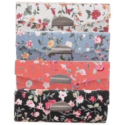 Alipis 4PCS Vintage Floral Lipstick Organizer Box Mirror Portable Lip Gloss Holder for Women Small Decorative Lipstick Case for Purses and Travel