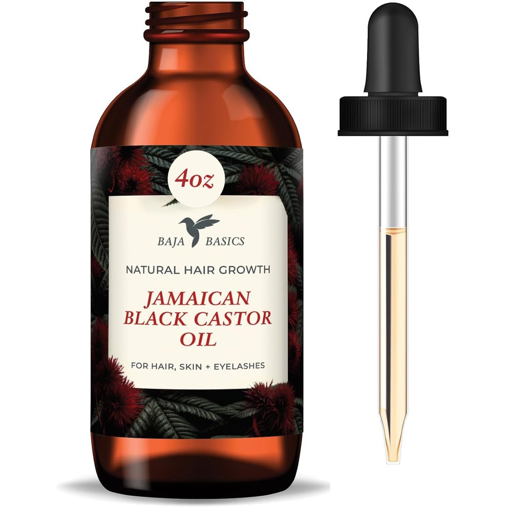 Pure and Organic Jamaican Black Castor Oil for Hair Growth  Rich in Omega Fatty Acids  Enhance Shine, Strength, and Thickness  Scalp Oil, Hair Care and Eyelash/Eyebrow Growth  4 oz