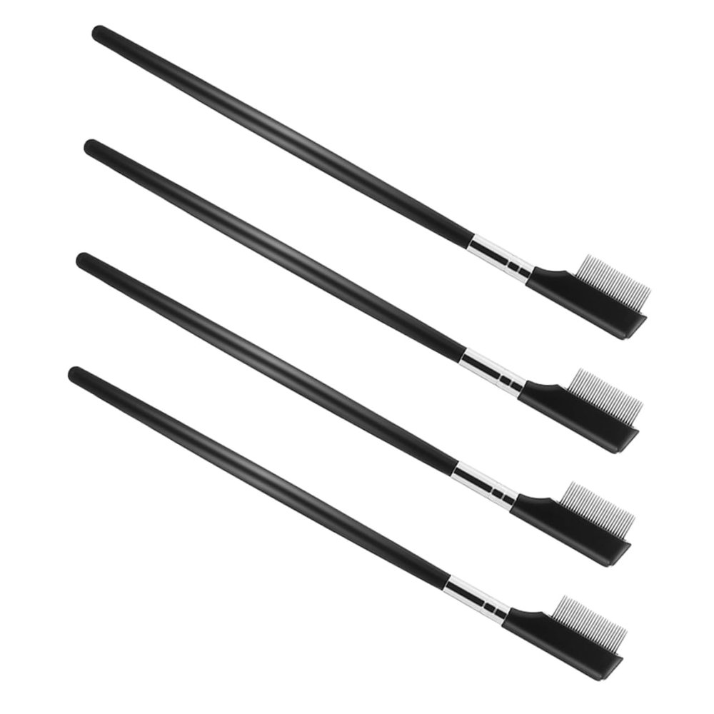 Mikinona 4pcs Eyelash Separator Tool Stainless Steel Lash Comb Brush for Precise Eye Makeup Application Ergonomic Design for Comfortable Grip Gentle Lashes for Eyelash Extensions