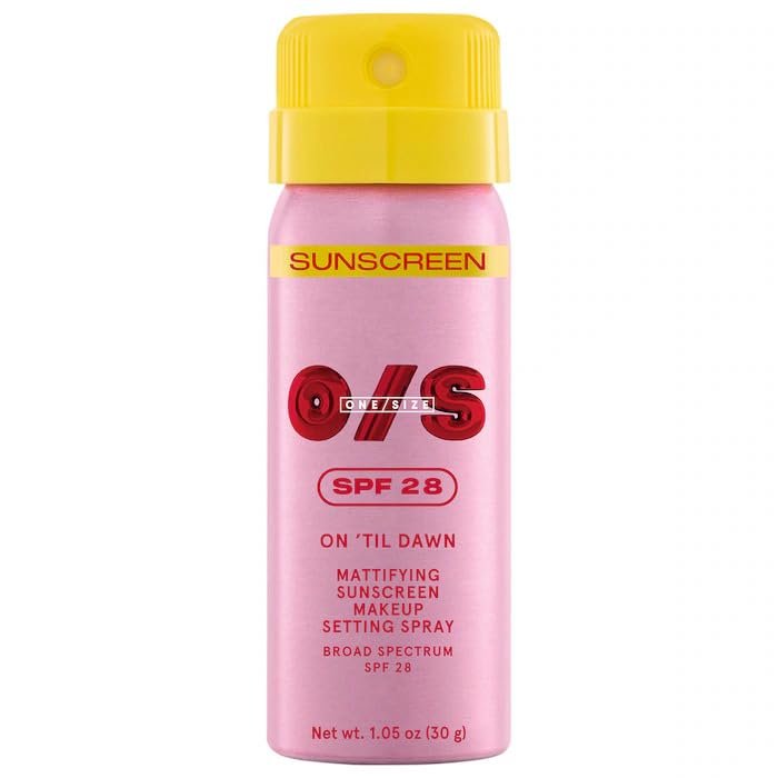 O/S by P-Starr - On 'Til Dawn Mattifying Sunscreen Makeup Setting Spray SPF 28, Long-wearing, UV Protection - 1.05 oz/30 mL
