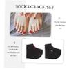 Beaupretty Rubber Protective Sleeve Pads for Cracked Heels Moisturizing Heel Socks for Outdoor Travel Daily Use Medical Grade Cushion Sleeves for Care Relief view 3