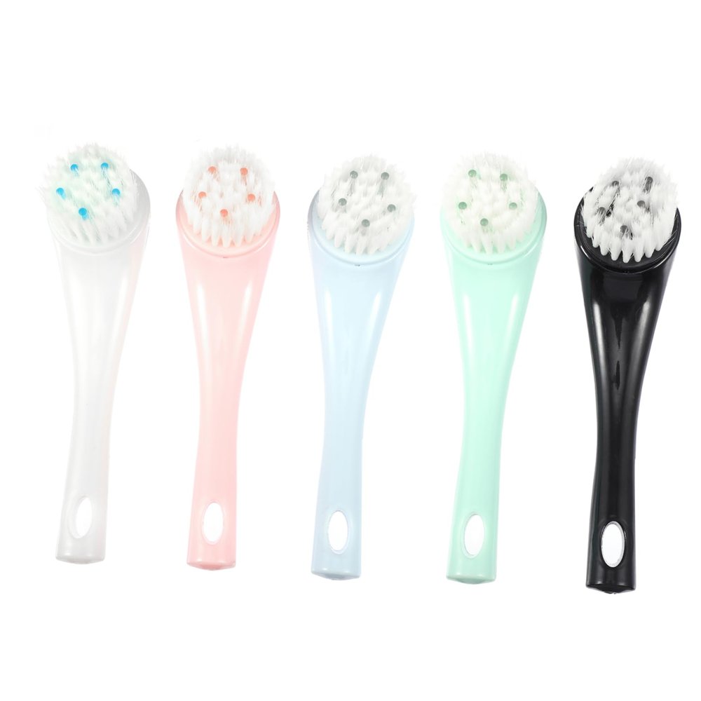 BELLIFFY 5Pcs Soft Facial Cleansing Brushes Detachable and Practical Face Scrub Tools for Manual Cleansing Comfortable Skin Massage Design for Easy Use