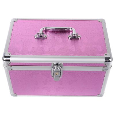 GLEAVI Large Portable Aluminum Alloy Privacy Storage Box Lock Multi-Purpose Cosmetic and Medicine Case Sturdy Carrying Case for Adults Emergency Kit Organizer