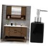 Black Ceramic Soap Dispenser Bottle with Foaming Pump for Liquid Soap view 4