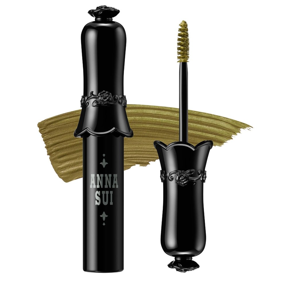 Anna Sui Eyebrow Mascara 900 Olive green, Vibrant Color Brow Gel, Long-Lasting, Smudge-Proof & Sweat-Resistant, Shapes & Defines Brows, 0.17 oz