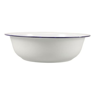 Beaupretty Enamel Wash Basin Vintage Foot Soaking Bowl Durable Porcelain Dish for Foot Soaks Face Washing and Meal Prep Kitchen Bathroom Easy to Clean and Maintain