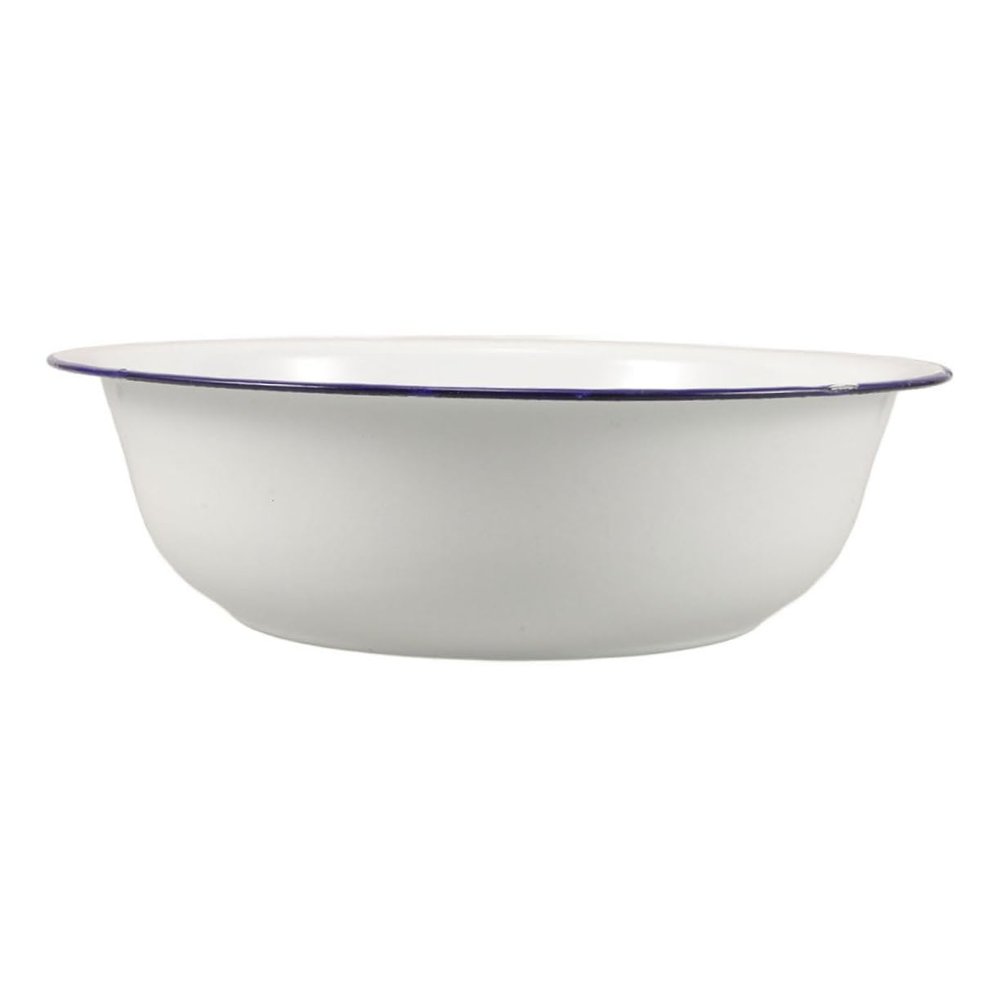 Beaupretty Enamel Wash Basin Vintage Foot Soaking Bowl Durable Porcelain Dish for Foot Soaks Face Washing and Meal Prep Kitchen Bathroom Easy to Clean and Maintain