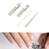 4 Pcs Manicure Set Nails Clippers Toenail Cutter Ear Pick Nails Tool Set Nails File Pedicure Kits Fingernail Clippers view 2