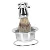 BIUDECO Men's Beard Brush Set 5-Piece Shaving Brush Stand Grooming Tools for Easy Care and Cleaning view 1