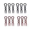 12pcs U Shaped Hair Clips Simple Hair Pins Fast Spiral Hairpin U Shaped Hair Braid Twist Pins Styling Tool (Black & Coffee) view 1