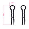 12pcs U Shaped Hair Clips Simple Hair Pins Fast Spiral Hairpin U Shaped Hair Braid Twist Pins Styling Tool (Black & Coffee) view 2