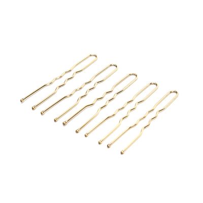 20PCS 5cm U Shape Hair Clips for Women Girls Bride Hair Styling Accessories Black Gold Brown Hairpins Metal Barrettes(Gold)