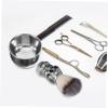 Beaupretty 2-Piece Men's Shaving Brush and Foaming Bowl Set Stainless Steel Shaving Kit for Beard Care for Home Barber Use view 4