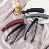 1PC Banana Clip Solid Color Frosted Hair Clips for Women Fashion Hair Claws Barrettes Ponytail Holder Hairpins Hair Accessories(Red) view 4