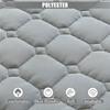 Grey,190 * 70cm(S),LDLCYCN Massage SPA Bed Sheet Cover Non-Slip Spa Bed Pad Massage Table Mattress Pad with Hole Massage Spa Mattress Topper with Elastic Band for Tattoo Table Beauty Salon Bed view 2