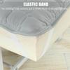 Grey,190 * 70cm(S),LDLCYCN Massage SPA Bed Sheet Cover Non-Slip Spa Bed Pad Massage Table Mattress Pad with Hole Massage Spa Mattress Topper with Elastic Band for Tattoo Table Beauty Salon Bed view 3