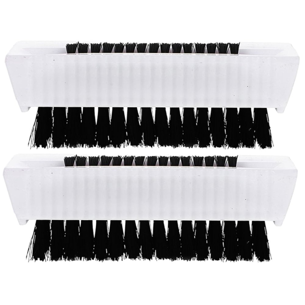 minkissy 2Pcs Double-Sided Nail Scrub Brush Set Soft Bristles for Fingernail Cleaning High-Temperature Resistant Hand Scrubber for Home Use Anti-Slip Design
