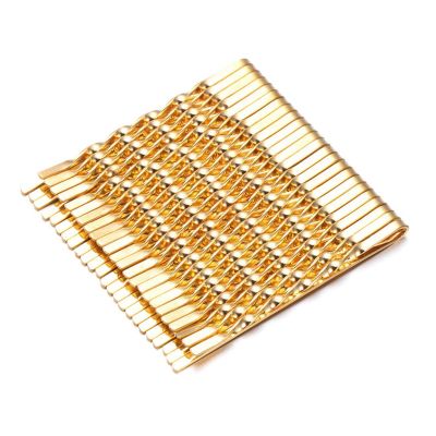 24pcs/Set 5.5cm Metal Barrettes Gold Silver Spiral Hair Clips Color Hairpins for Women Girls Hair Styling Accessories(Gold)