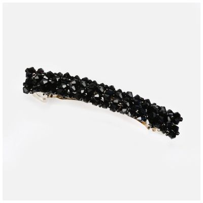 1Pc Bling Crystal Hairpins Headwear for Women Girls Rhinestone Hair Clips Pins Barrette Styling Tools Accessories 7 Colors(Black)