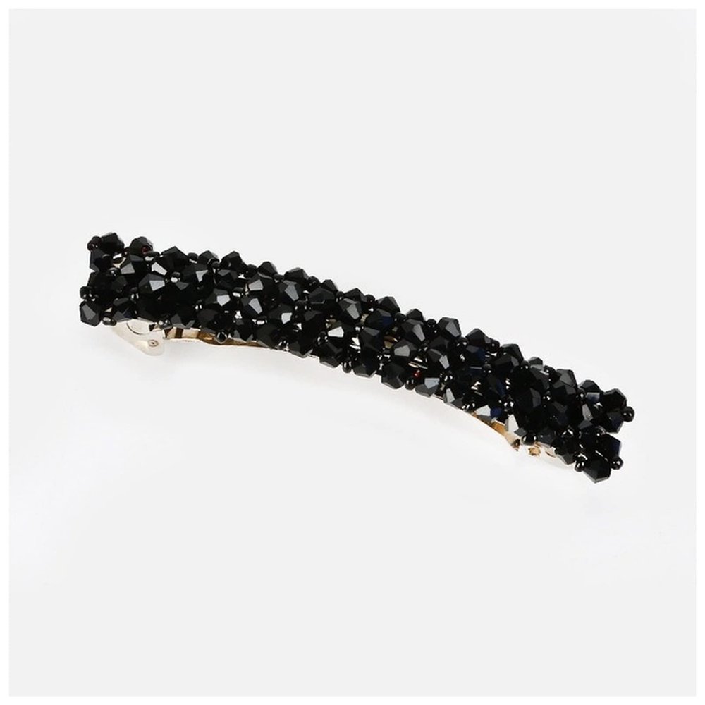 1Pc Bling Crystal Hairpins Headwear for Women Girls Rhinestone Hair Clips Pins Barrette Styling Tools Accessories 7 Colors(Black)