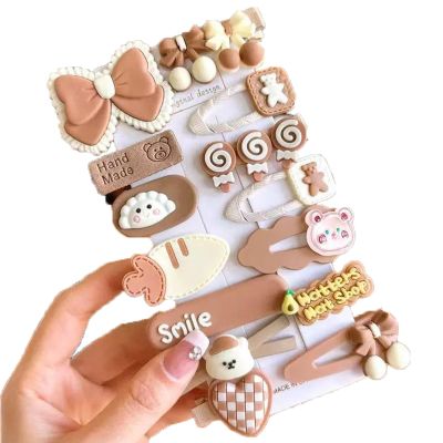 14 Pcs Cartoon Animal Hair Clips Children Hairpin Candy Colored Kid's Hair Accessories Rainbow Lollipops Flower Fruit Barrettes Cute Girls Hairpins Set (s16)