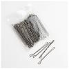 100pcs 5cm Hair Clips for Women Girls Bride Hair Styling Accessories Black Gold Brown Hairpins Metal Barrettes(Silver 100pcs) view 1