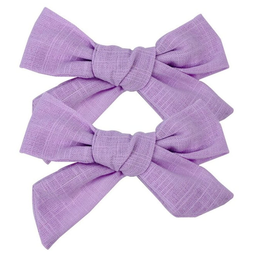1/2PCS Flower Cotton Hair Bows with Clip for Girls Solid Boutique Hair Clips Hairgrip Barrettes Headwear Hair Acesssories(31)