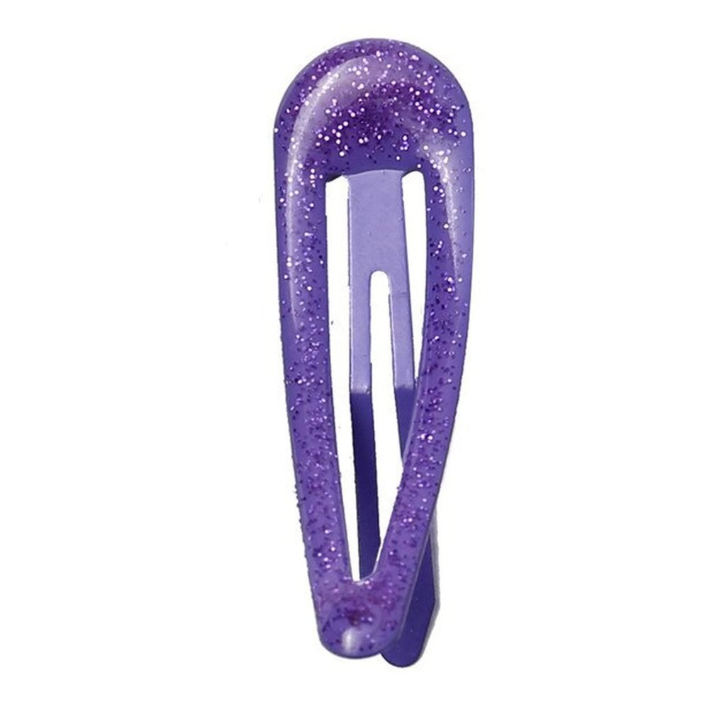 10/20pcs 5cm Color Glitter Hairpins Metal Barrette BB Hair Clips Snap Pins Women Hair Accessories(Purple,20pcs)