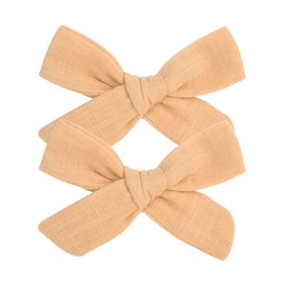 2PCS/Lot Cotton 3.9 inch Bow with Clip Girl Boutique Hair Bows Handmade Hair Clips Barrettes Headwear(7)