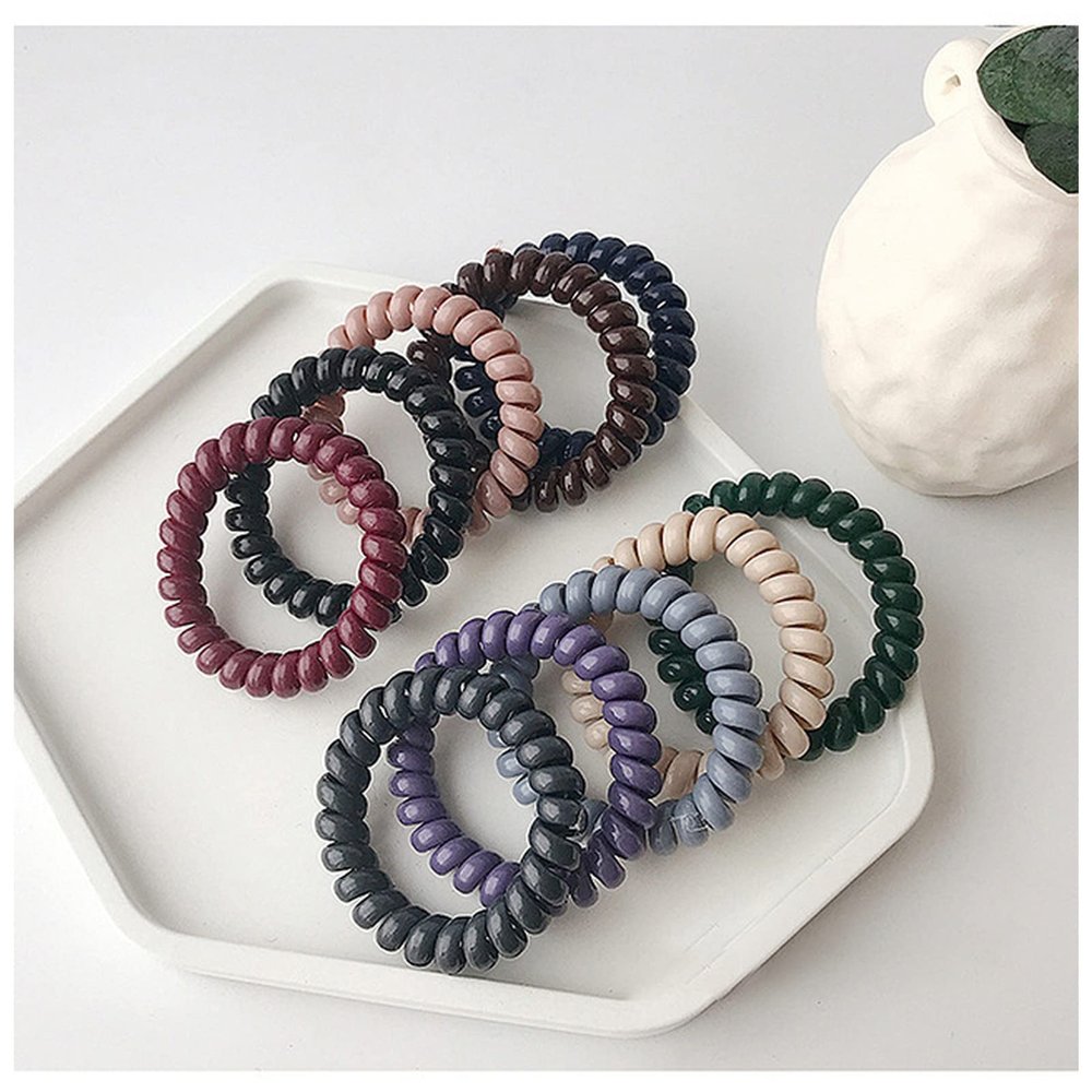 10pcs Girl Rubber Band Headdress Headband Anti-Telephone line Hair Ring Female Korean Version Hair Band Rope Hair Accessories(Style-11)
