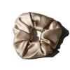 100% Pure Silk Hair Scrunchies for Women Girls Big Scrunchy Ponytail Holder Elastic Bobbles Ties Band Luxurious 19MM 6CM(Sand) view 1